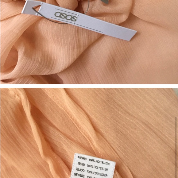 NWT Asos petal pink semi sheer halter maxi dress - Picture 6 of 6